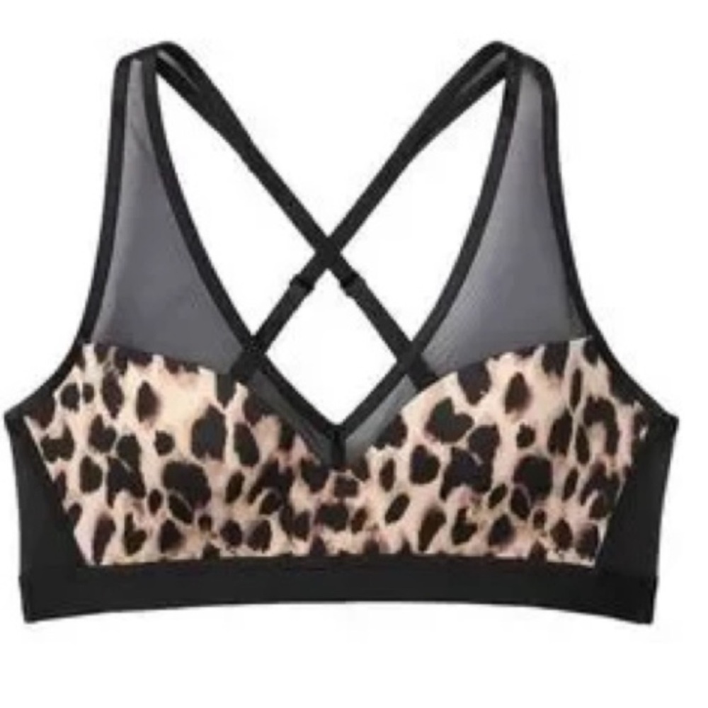 NWT Victoria’s Secret Incredible Lightweight Max Sports Bra 32DD Leopard Print